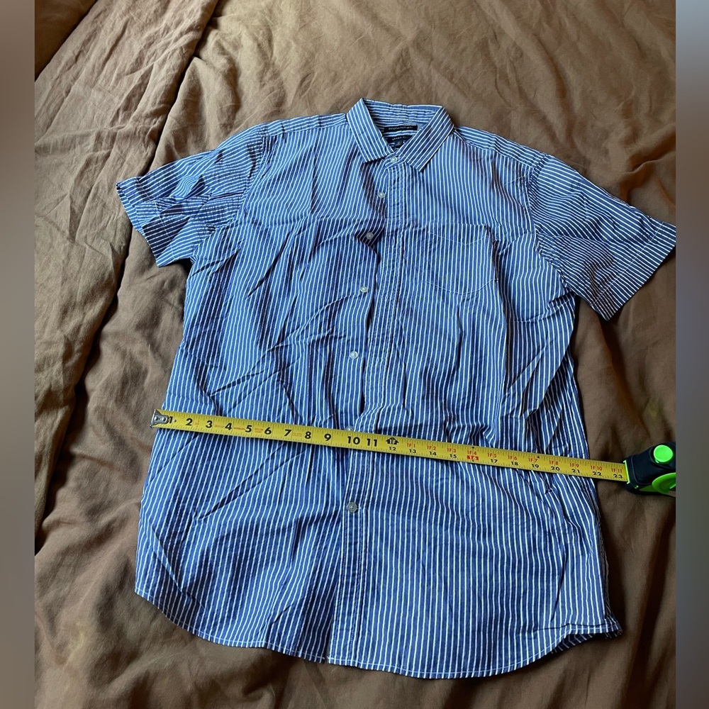 Banana Republic Navy Striped Casual Shirt